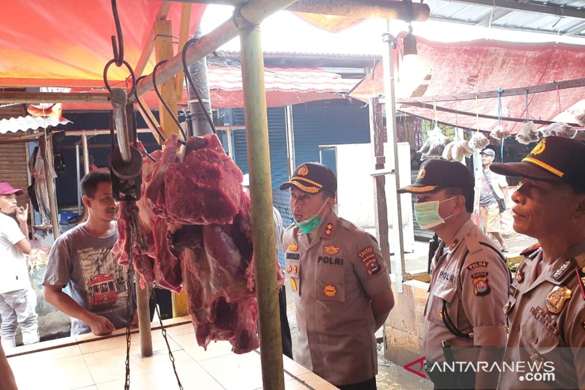 Antisipasi lonjakan harga sembako, Kapolres Serang pantau Pasar Ciruas