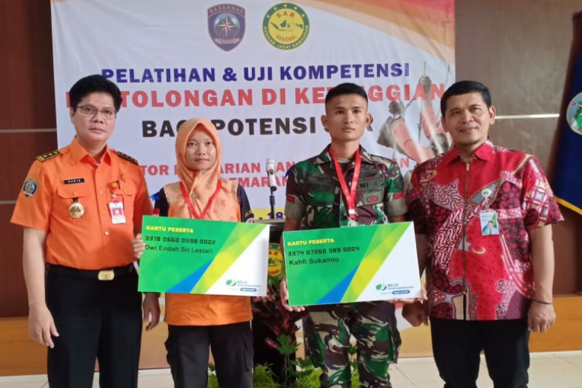 Lindungi peserta pelatihan, Basarnas Semarang berikan jaminan BPJAMSOSTEK