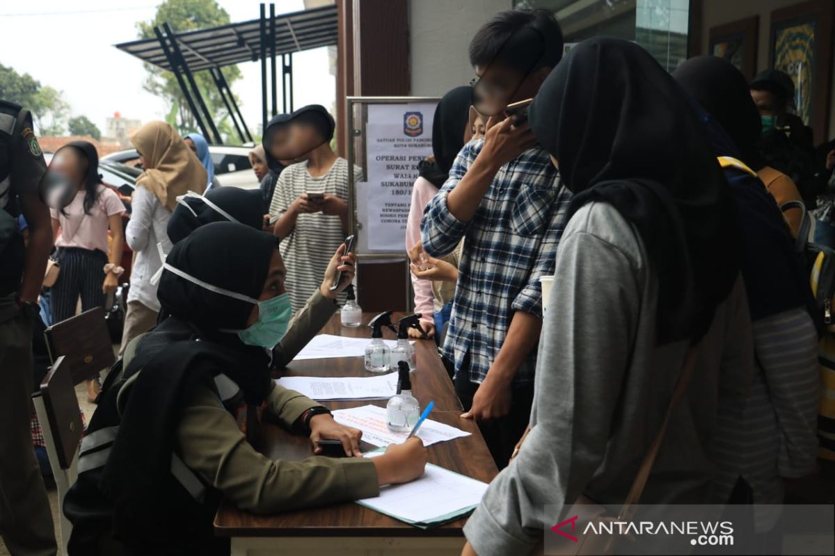 Puluhan pelajar di Sukabumi terjaring razia di tempat hiburan