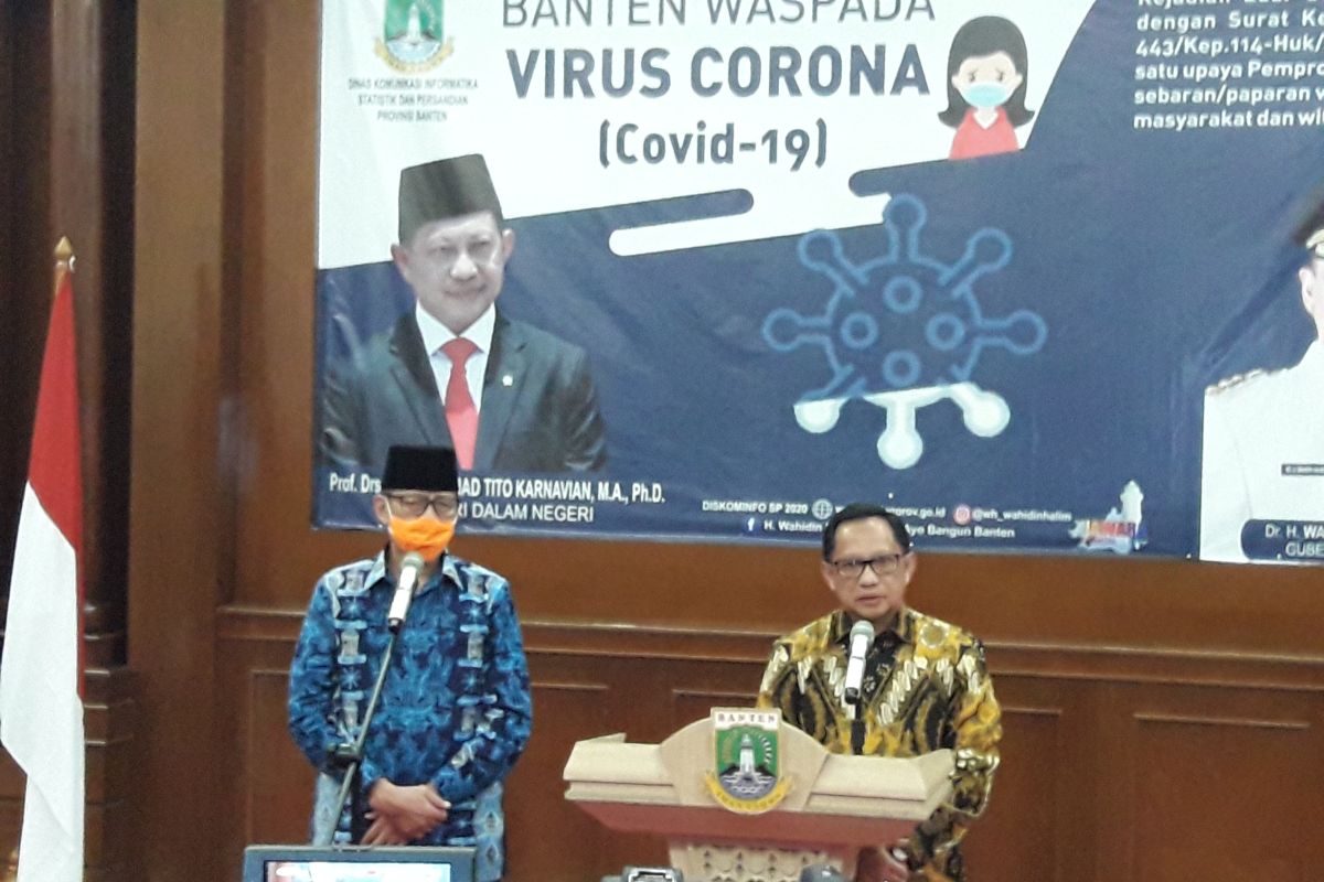 Mendagri Tito Karnavian minta Banten berupaya maksimal cegah penyebaran Corona