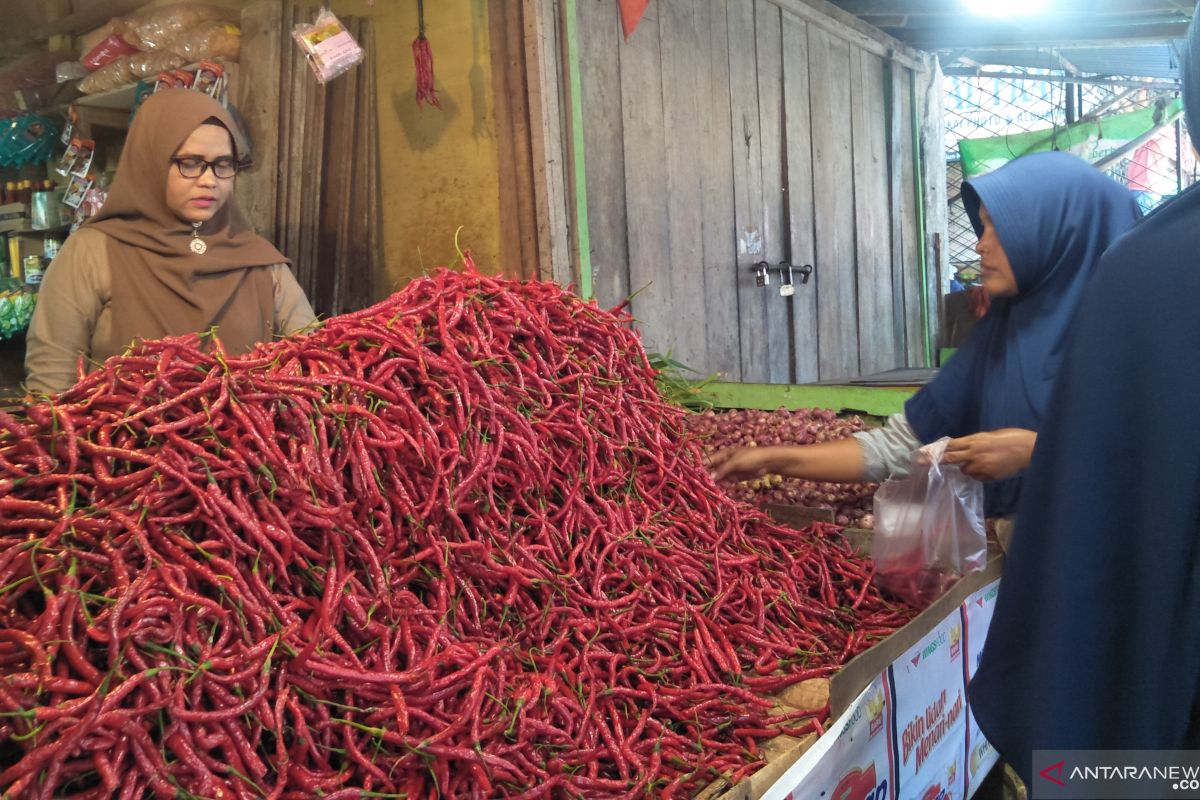 Daya beli masyarakat kurang, harga sejumlah bahan kebutuhan pokok di Pasar Pariaman turun