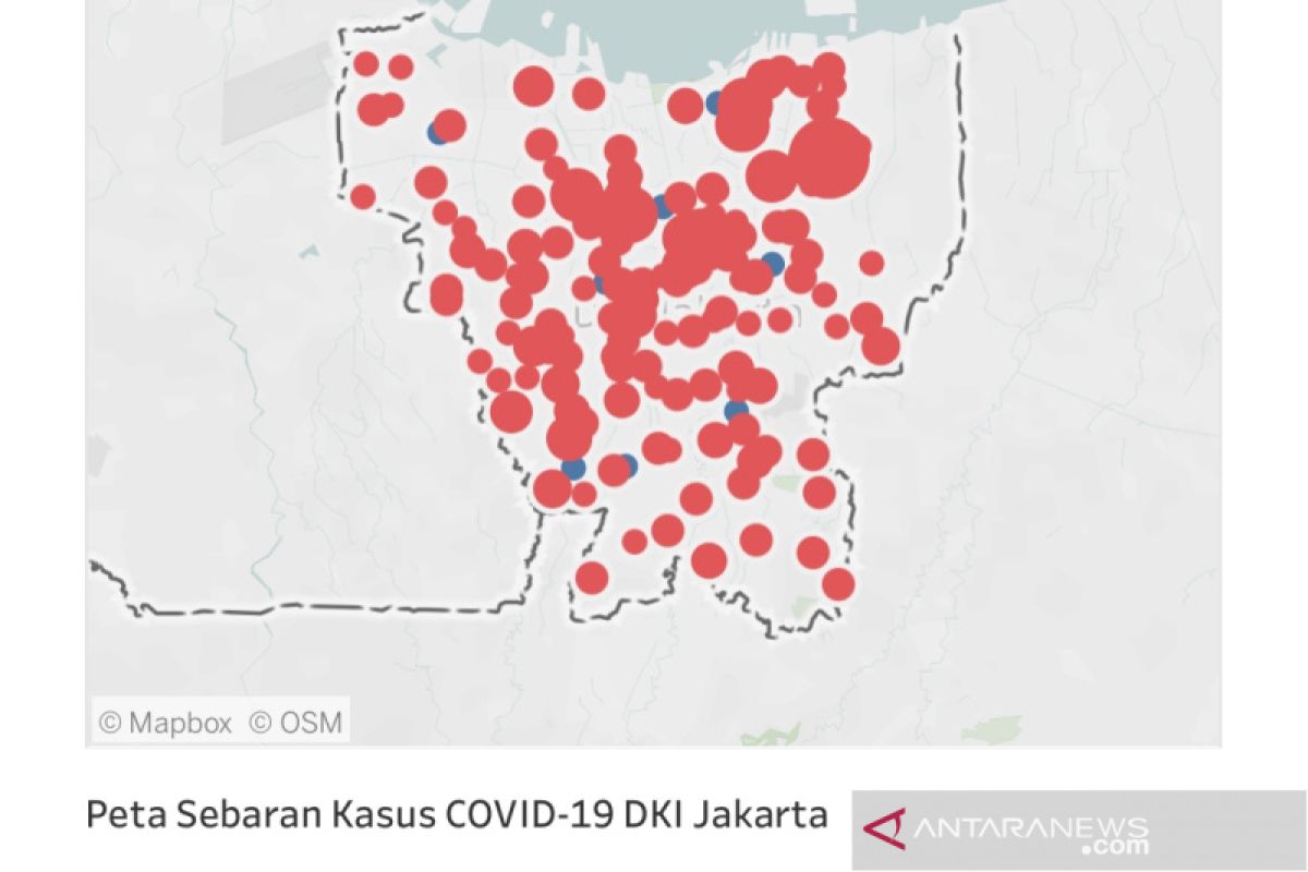 Di pantau dari situs corona.jakarta.go.id, ada 210 positif COVID-19 berada di DKI