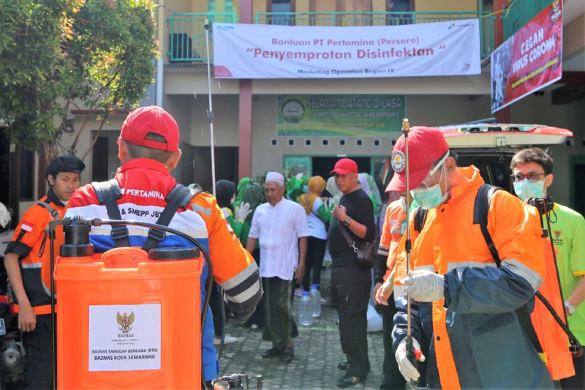 Pertamina bantu sterilkan 31 titik Fasum di Semarang