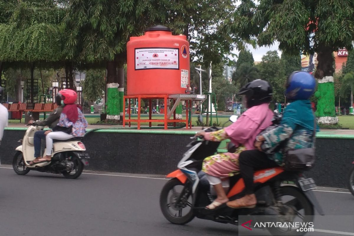 BPBD Kudus sediakan fasilitas cuci tangan di tempat keramaian