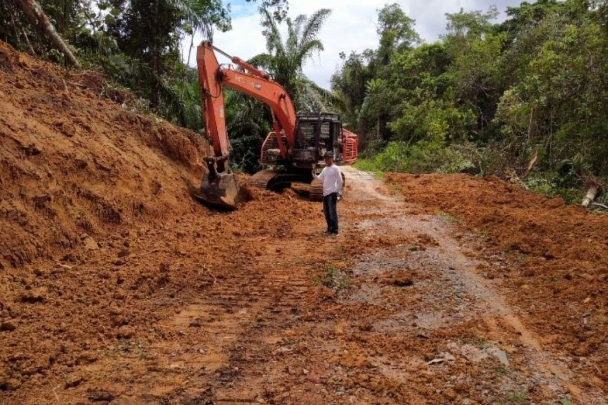 Jalan Dusun Sekura dilebarkan, begini penampakannya