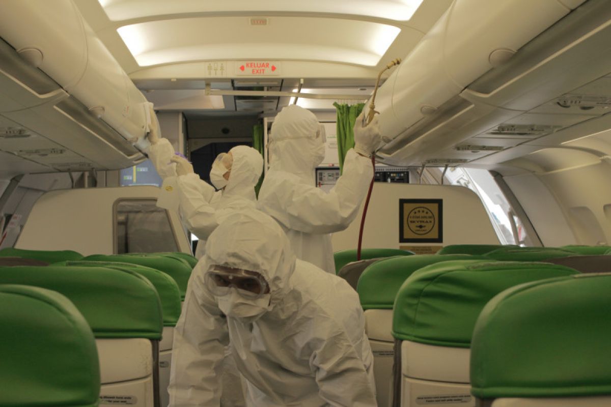 Citilink disinfeksi seluruh pesawat