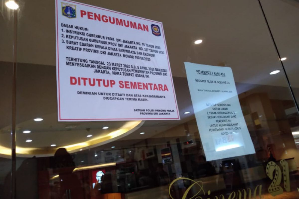 Sejumlah tempat hiburan di Jaksel ditutup sementara