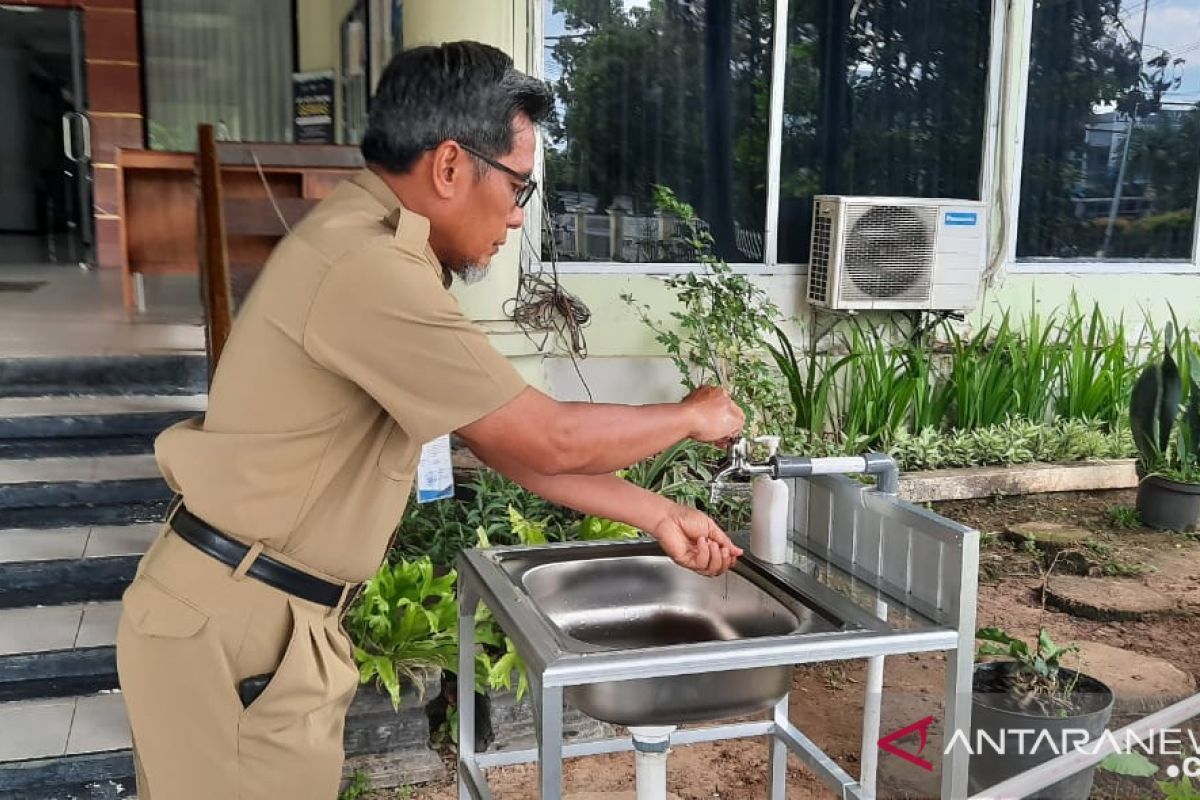 DPMPD Siapkan Tempat Cuci Tangan Tamu