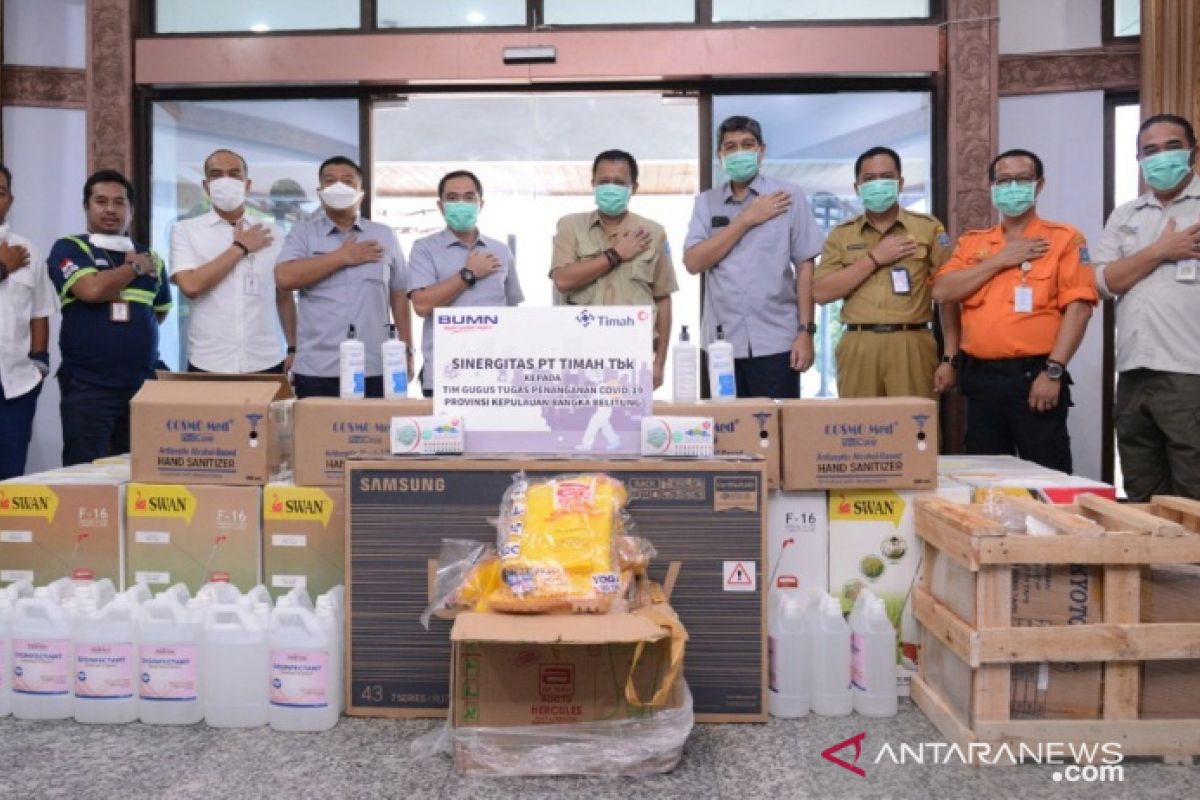 PT Timah salurkan 30 alat semprot dan 1.000 liter disinfektan