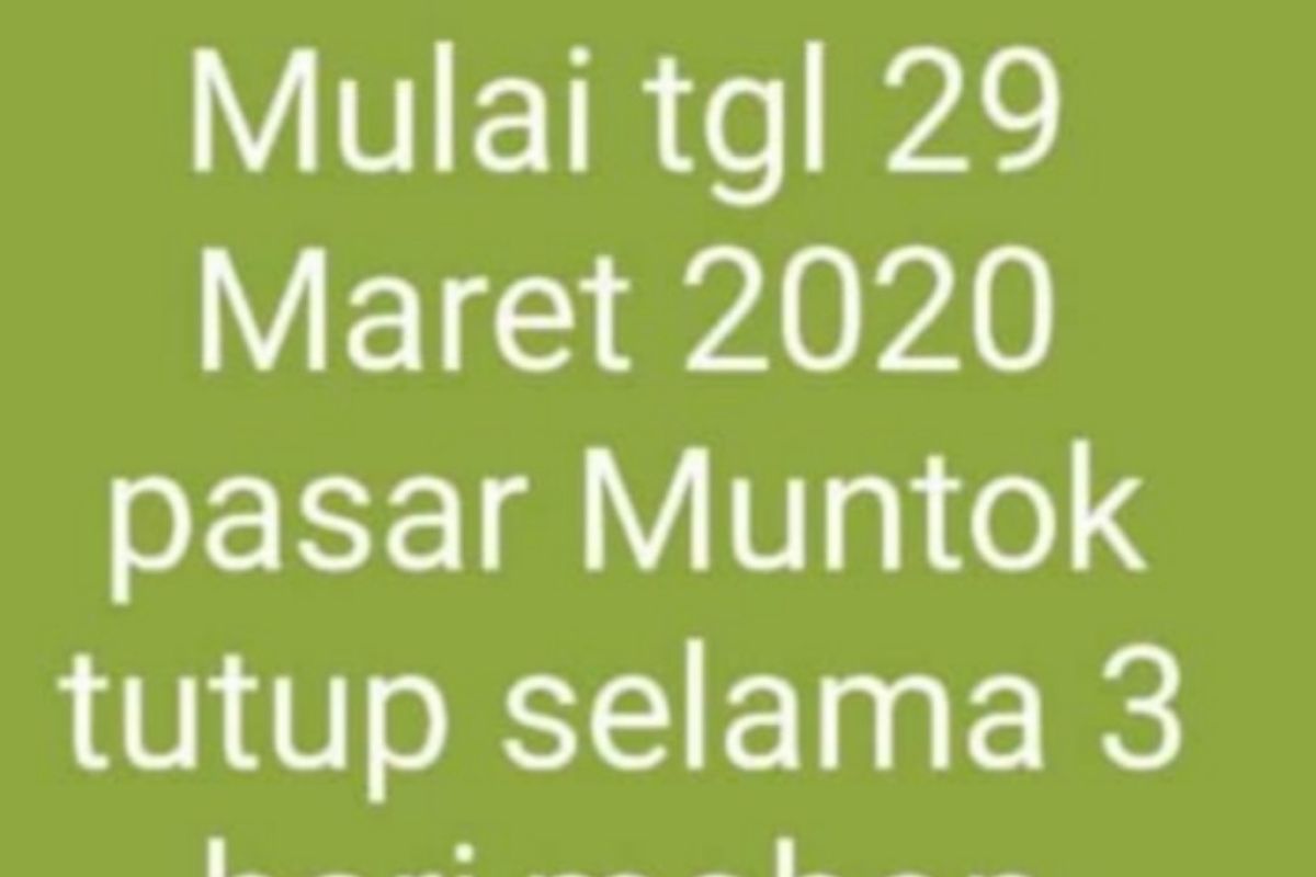 Pemkab Bangka Barat bantah tutup Pasar Mentok