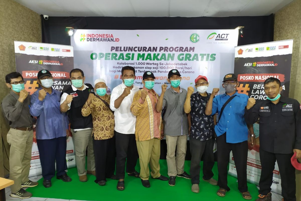 ACT dan pengusaha Warteg sajikan makanan gratis di Jabodetabek