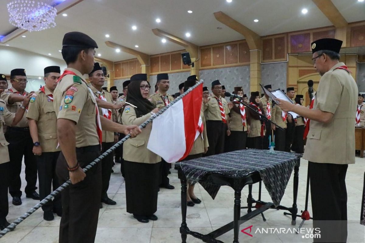 Saka Bakti Husada Tanjabbar sosialisasi penyebaran virus corona