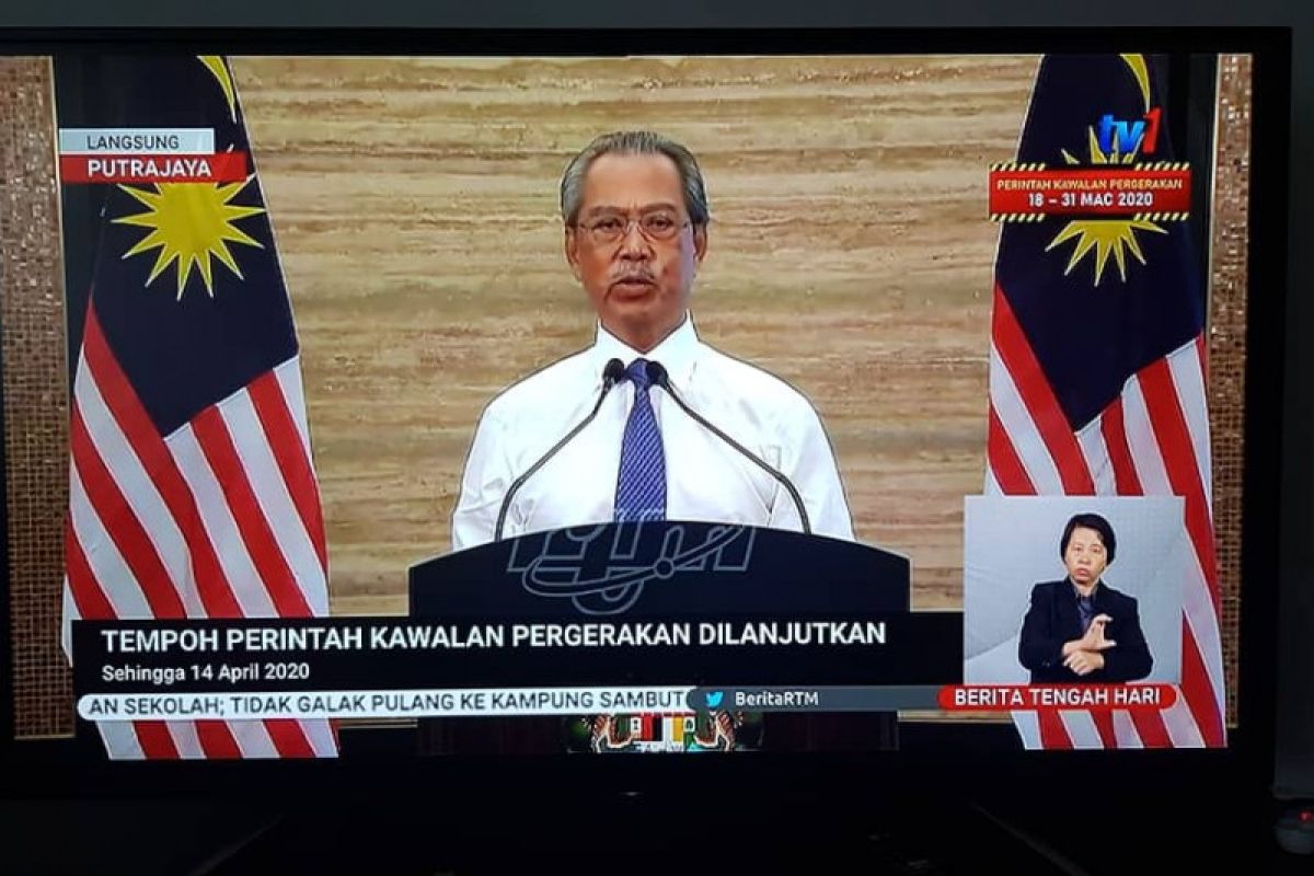 PM Malaysia sebut "lockdown" sebagian diperpanjang hingga 14 April