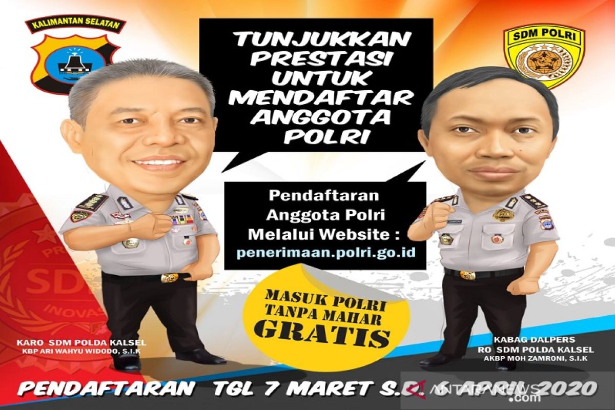 Masa Pendaftaran Calon Anggota Polri Tahun Anggaran 2020 Diperpanjang