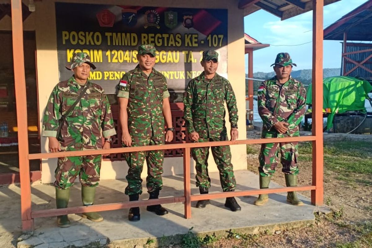 Pelaksanaan TMMD ke -107 Kodim 1204 Sanggau ditinjau Waaster Kasdam XII Tpr