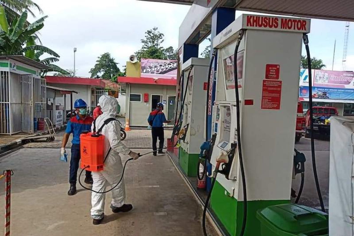 Pertamina Sumbagsel siapkan 1.500 liter disinfektan semprot SPBU