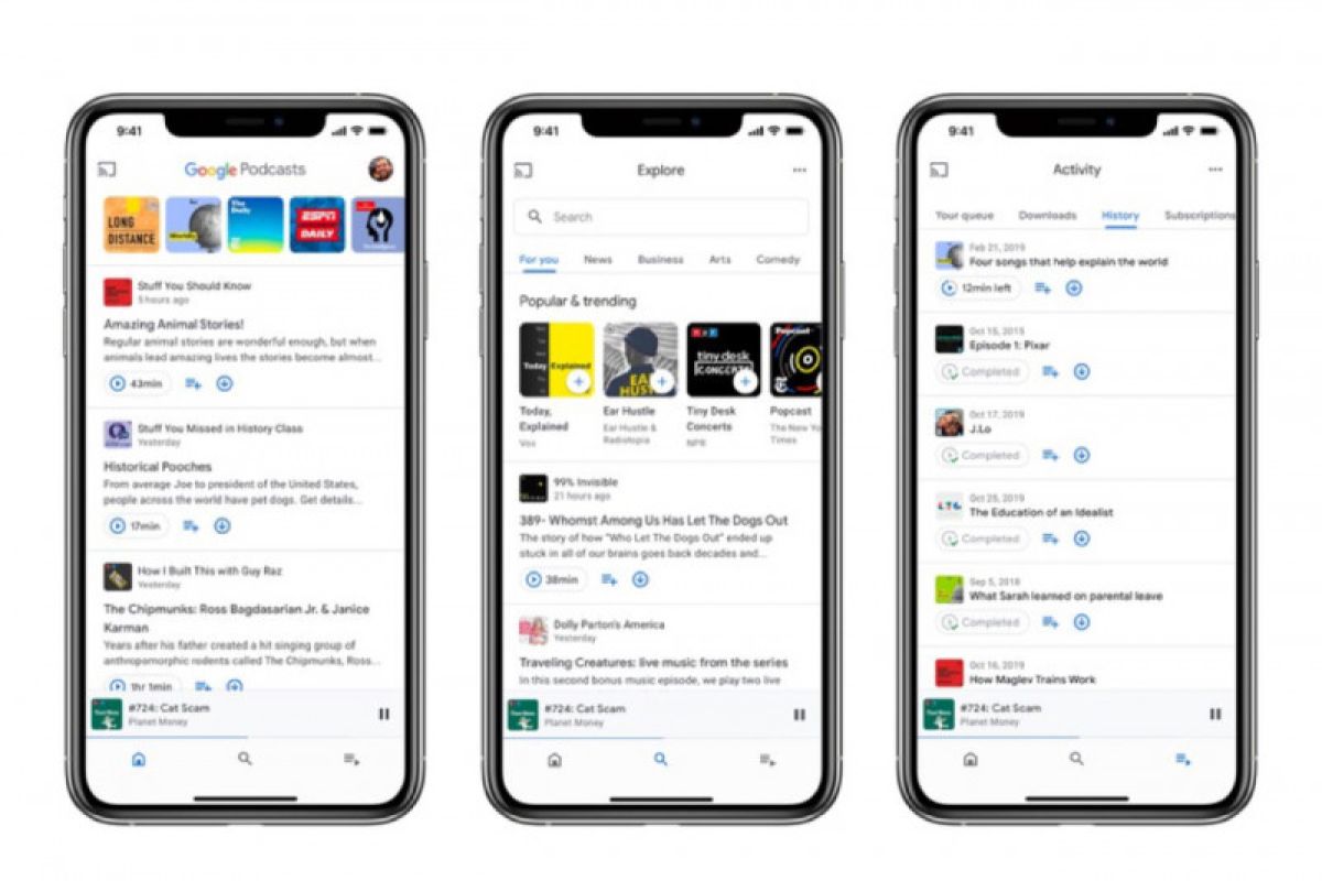 Google Podcasts hadir di iOS, bawa pembaruan