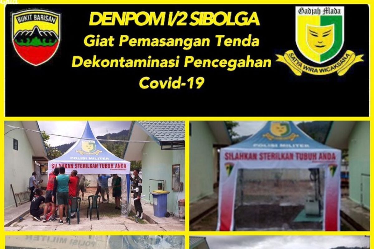 Cegah COVID-19 markas Denpom 1/2 Sibolga disterilkan