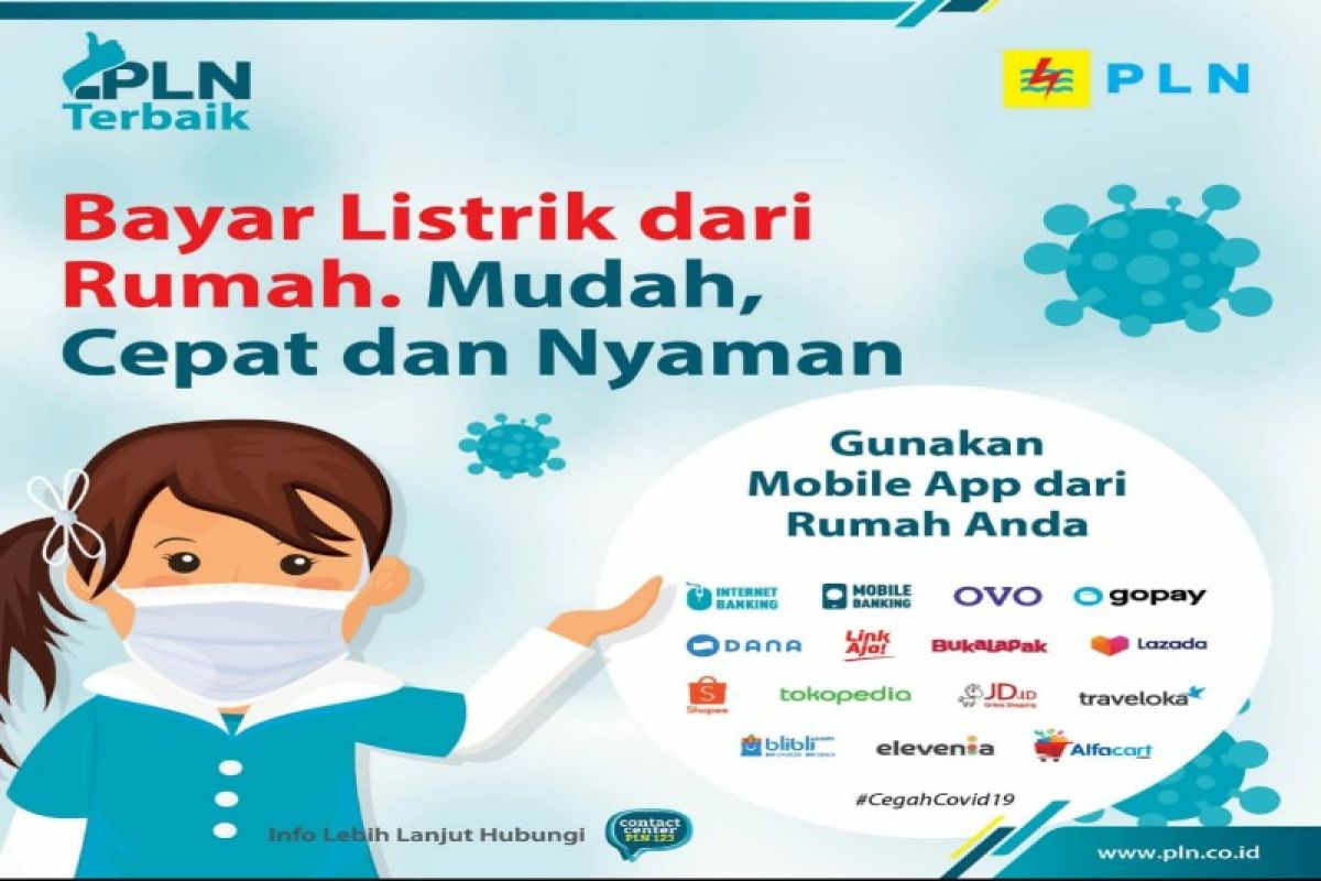 Cegah COVID-19, PLN ajak pelanggan bayar listrik lewat online