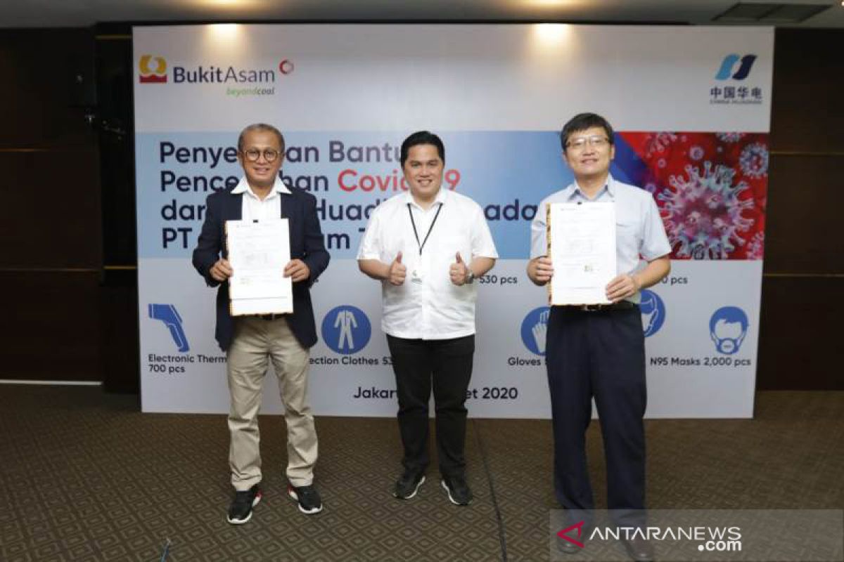 Bukit Asam gandeng China Huadian salurkan bantuan pencegahan COVID-19