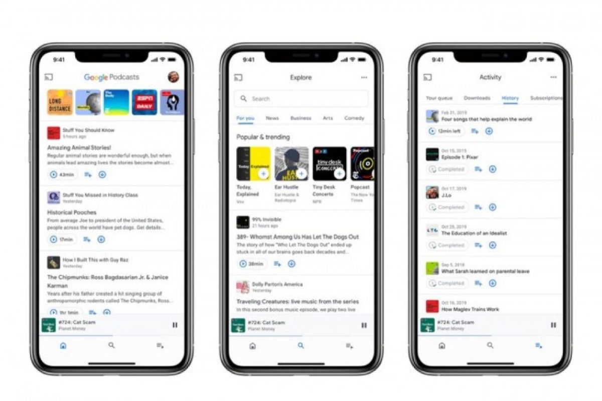 Aplikasi Google Podcast hadir di iOS dengan membawa sejumlah pembaruan