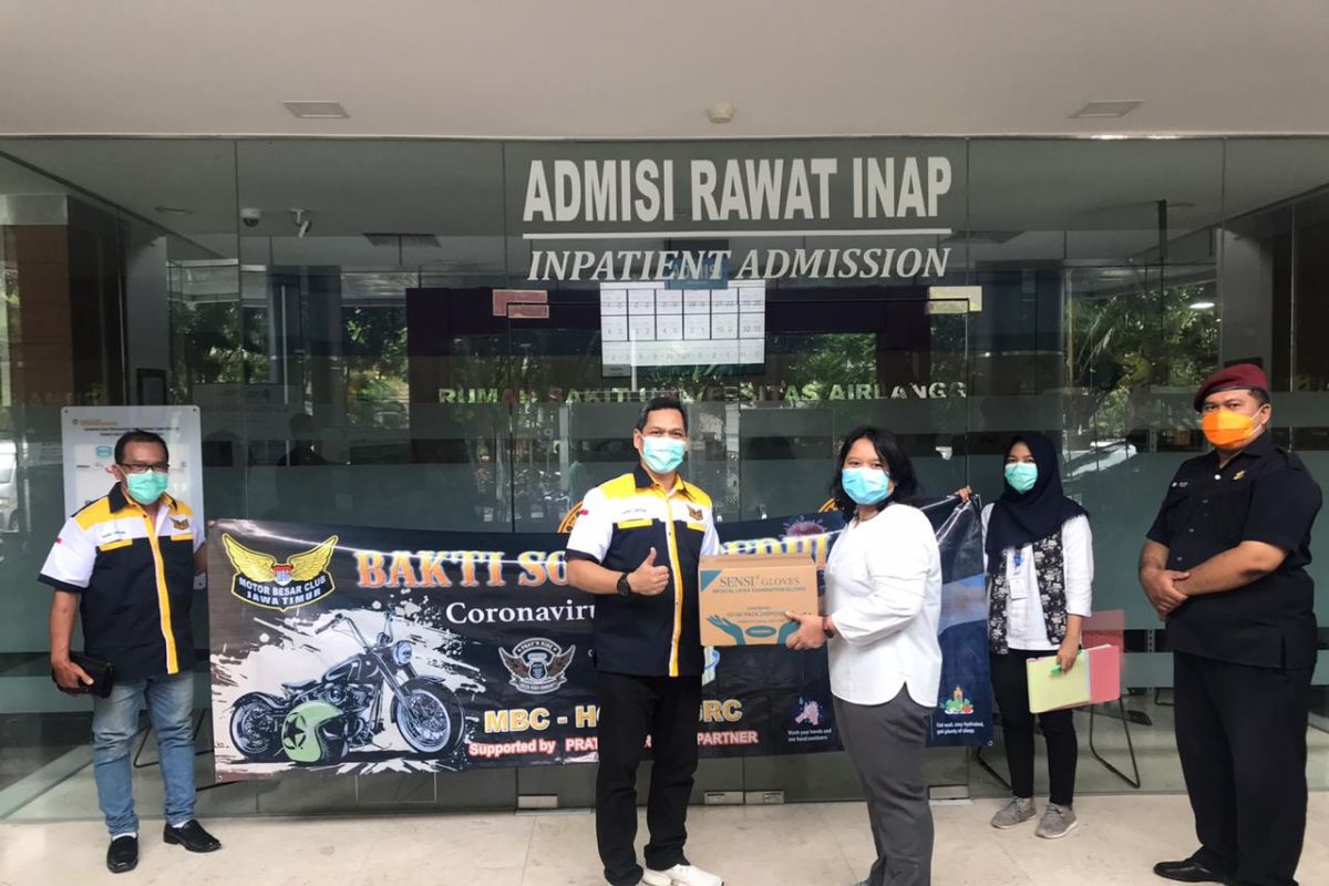 Motor Besar Club Jatim sumbang APD tenaga medis di RSUA