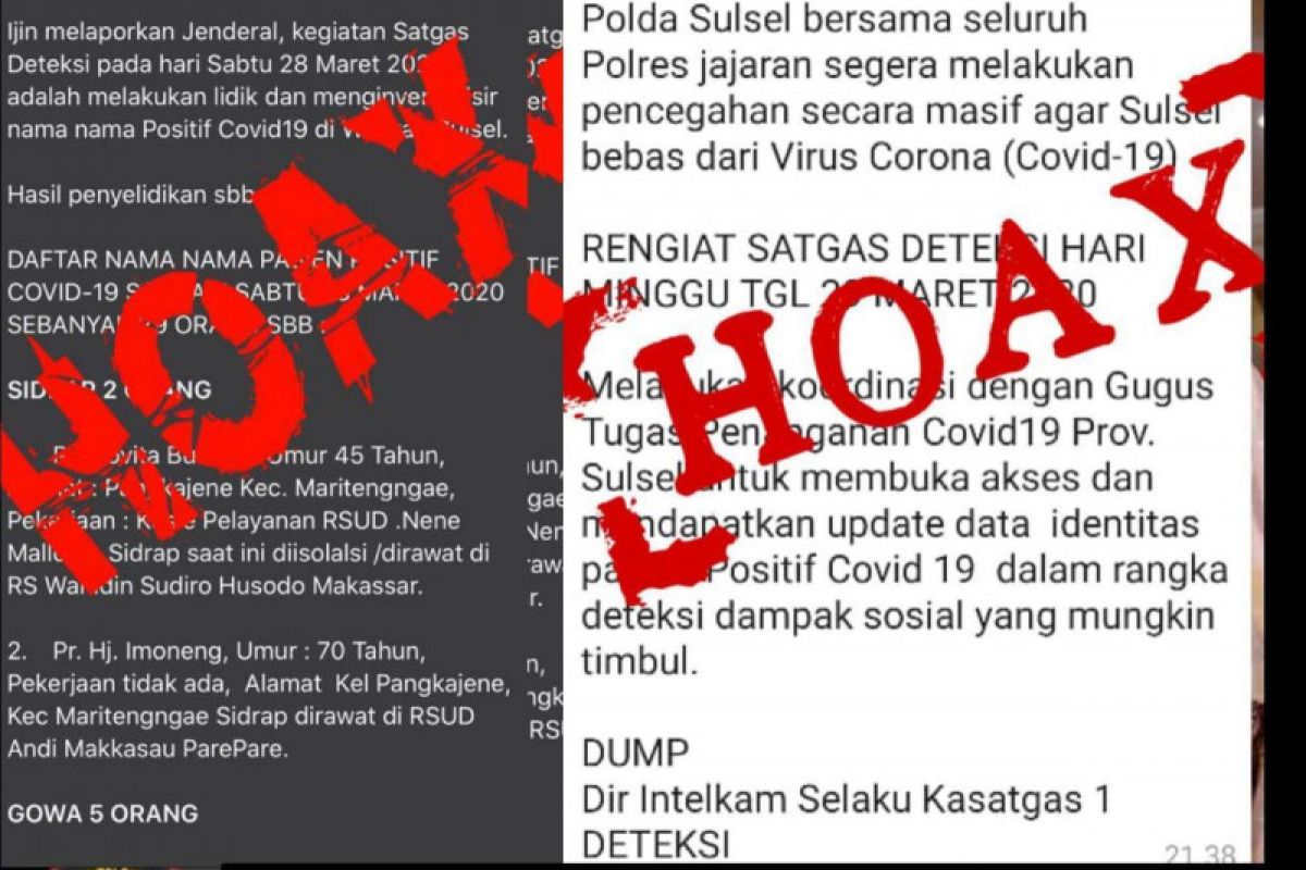 Polda Sulsel bantah informasi lengkap data pasien COVID-19 dari kepolisian