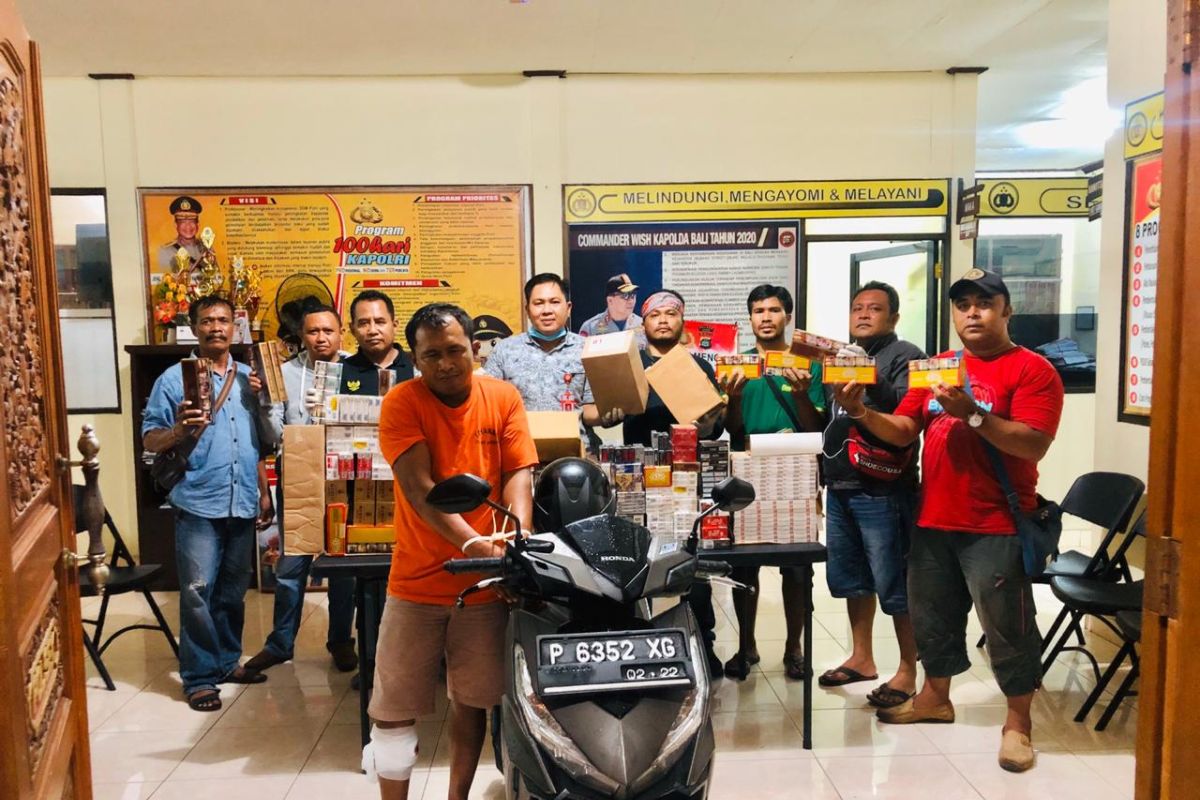 Polres Badung tangkap residivis pencuri ratusan pak rokok
