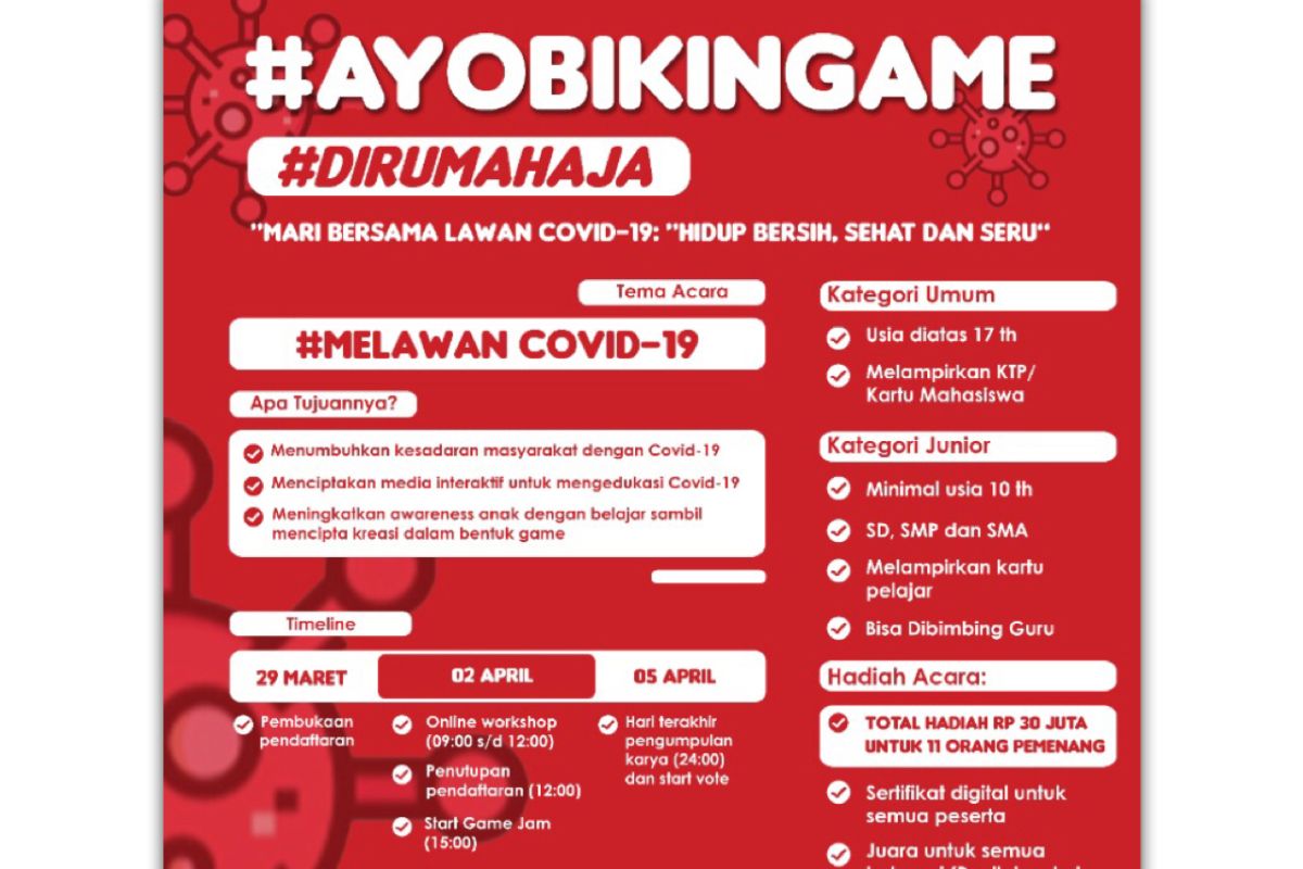 Kominfo tantang anak muda bikin game #DiRumahAja