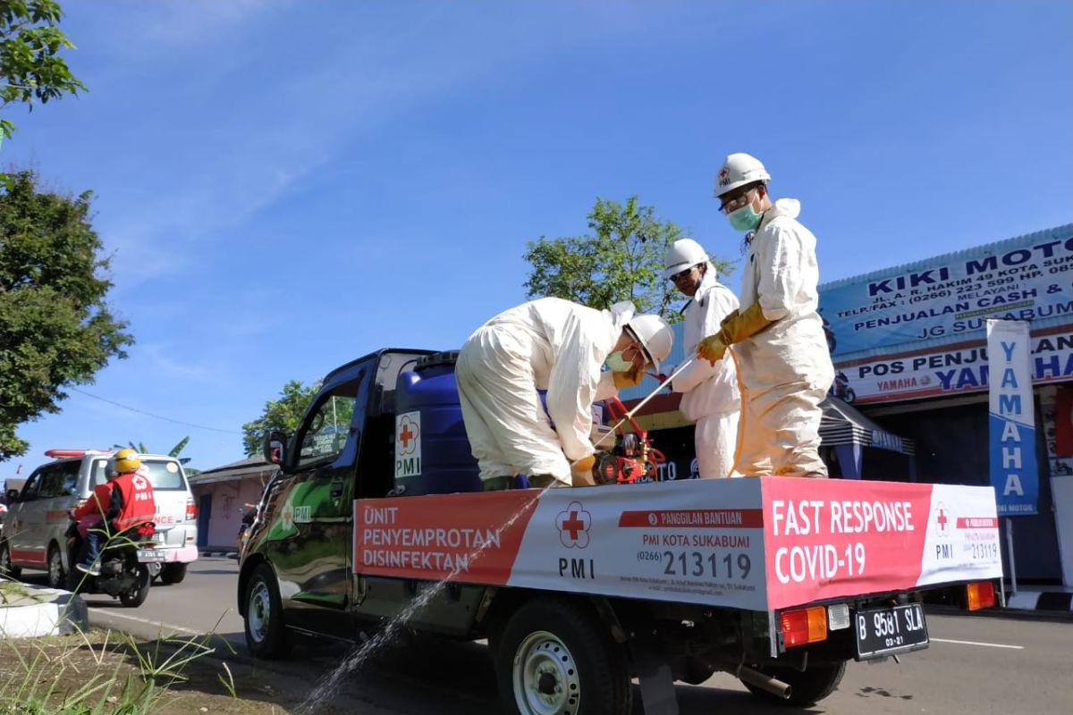 PMI Kota Sukabumi tambah kendaraan taktis untuk penyemprotan disinfektan