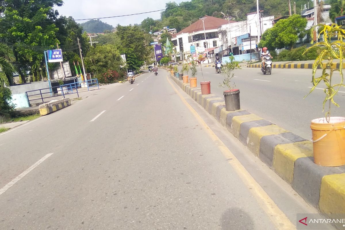 Jalan Raya Abepura Kota Jayapura Lengang