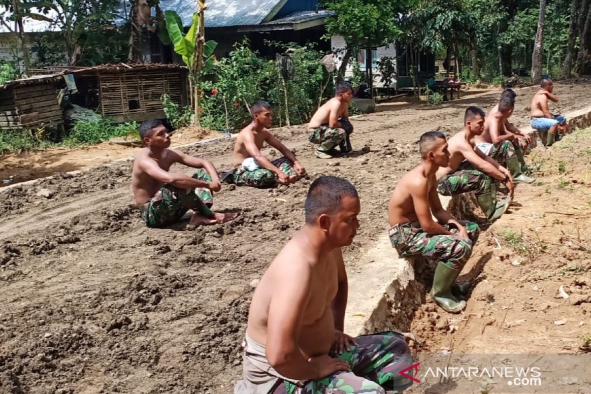 Satgas TMMD berjemur, cegah Corona dan jaga daya tahan tubuh