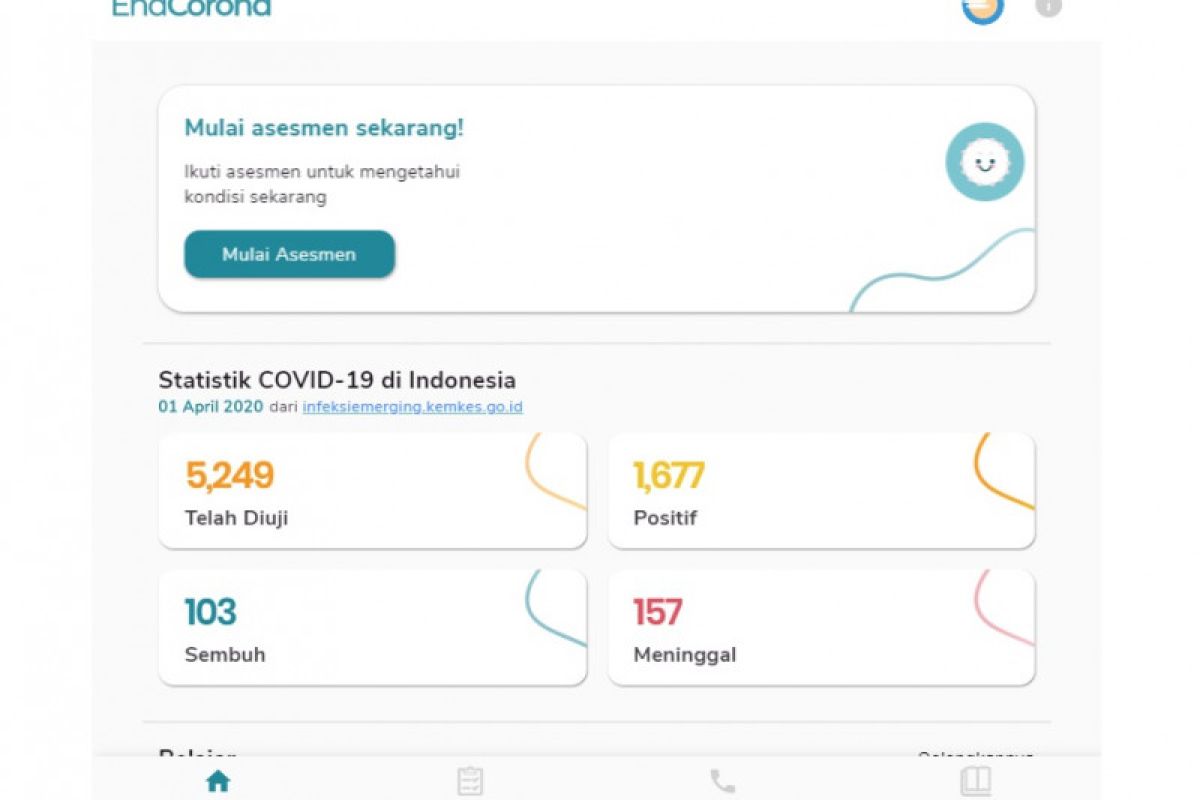 Ini aplikasi karya mahasiswa UI untuk ketahui risiko terpapar COVID-19