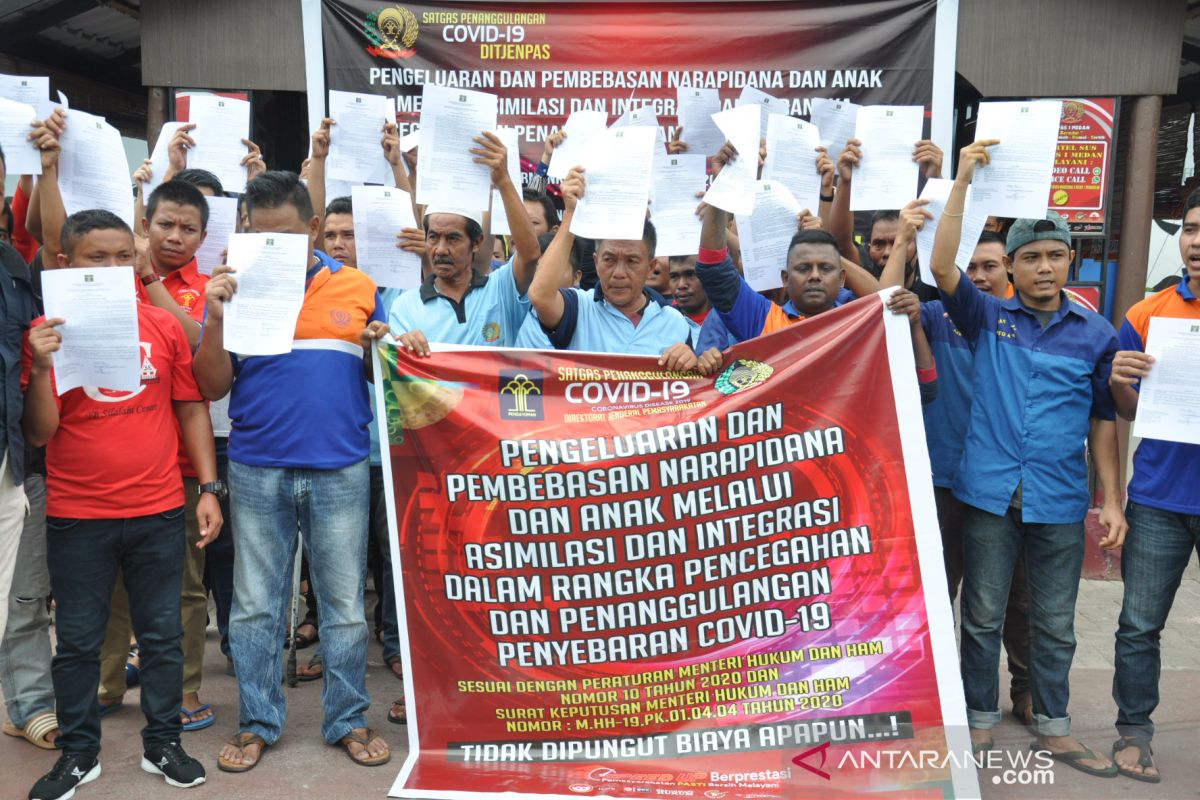 Cegah penyebaran COVID-19, Lapas Tanjung Gusta bebaskan 143 narapidana