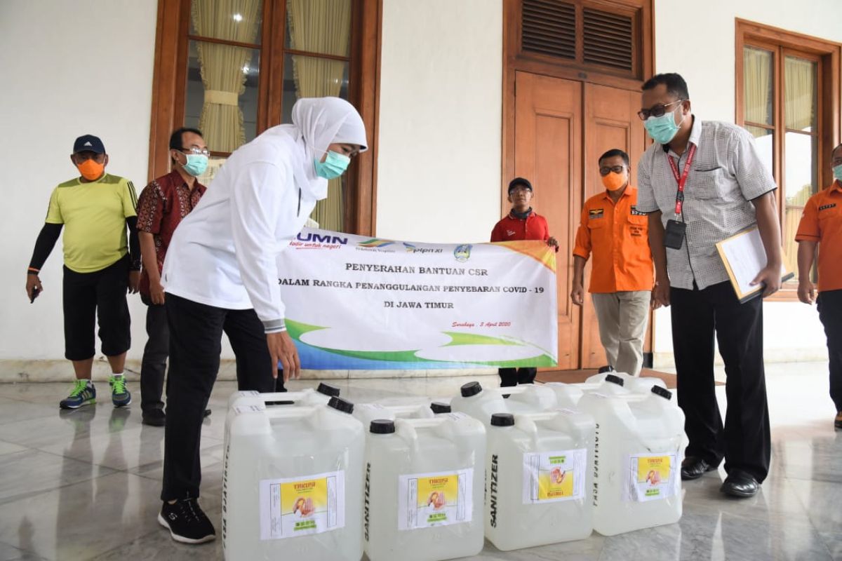 PTPN XI salurkan seribu liter cairan pembersih tangan ke Jatim
