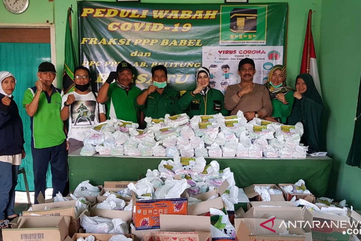 PPP Belitung salurkan sembako untuk warga terdampak COVID-19