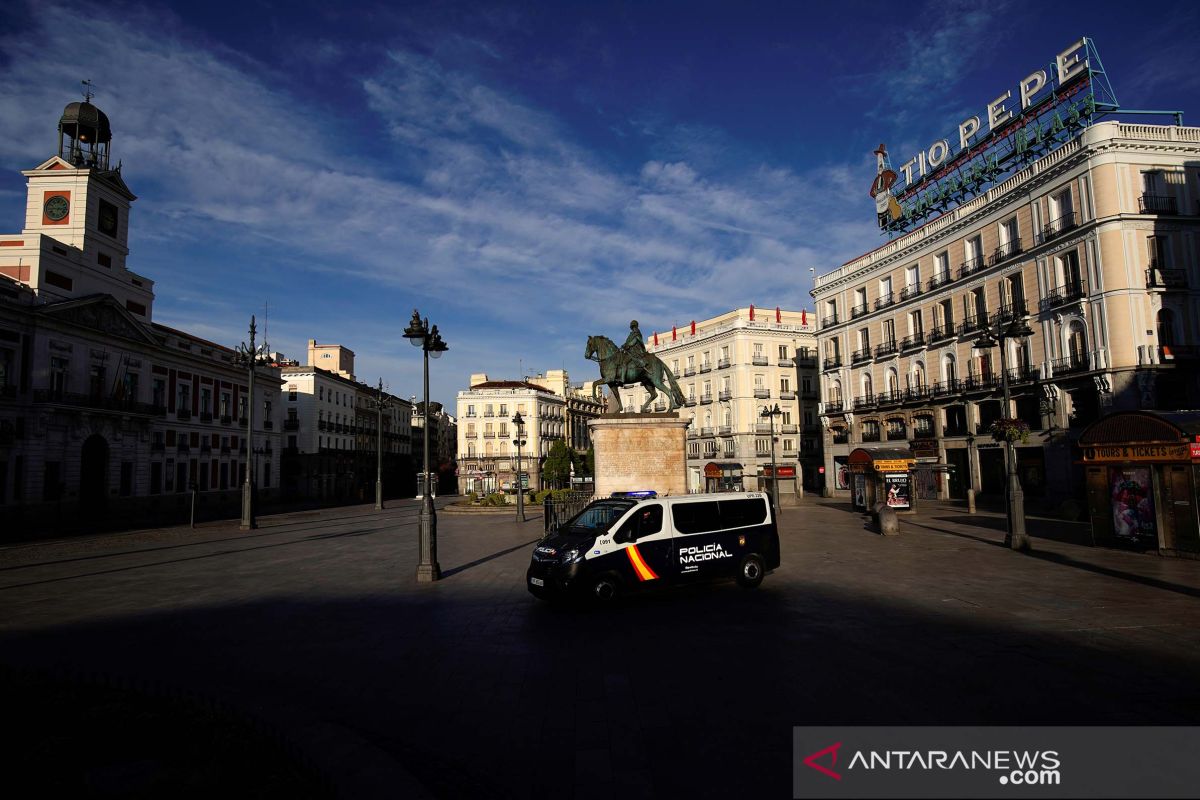 Udara di Kota  Madrid Spanyol lebih bersih selama karantina 15 hari