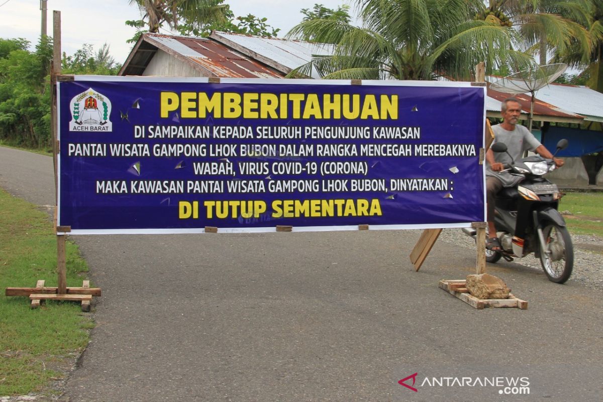 Penutupan pantai wisata di Aceh Barat