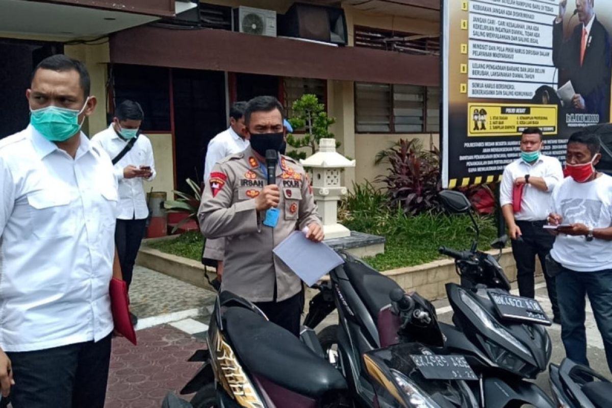 Polrestabes Medan amankan puluhan geng motor saat pencegahan COVID-19