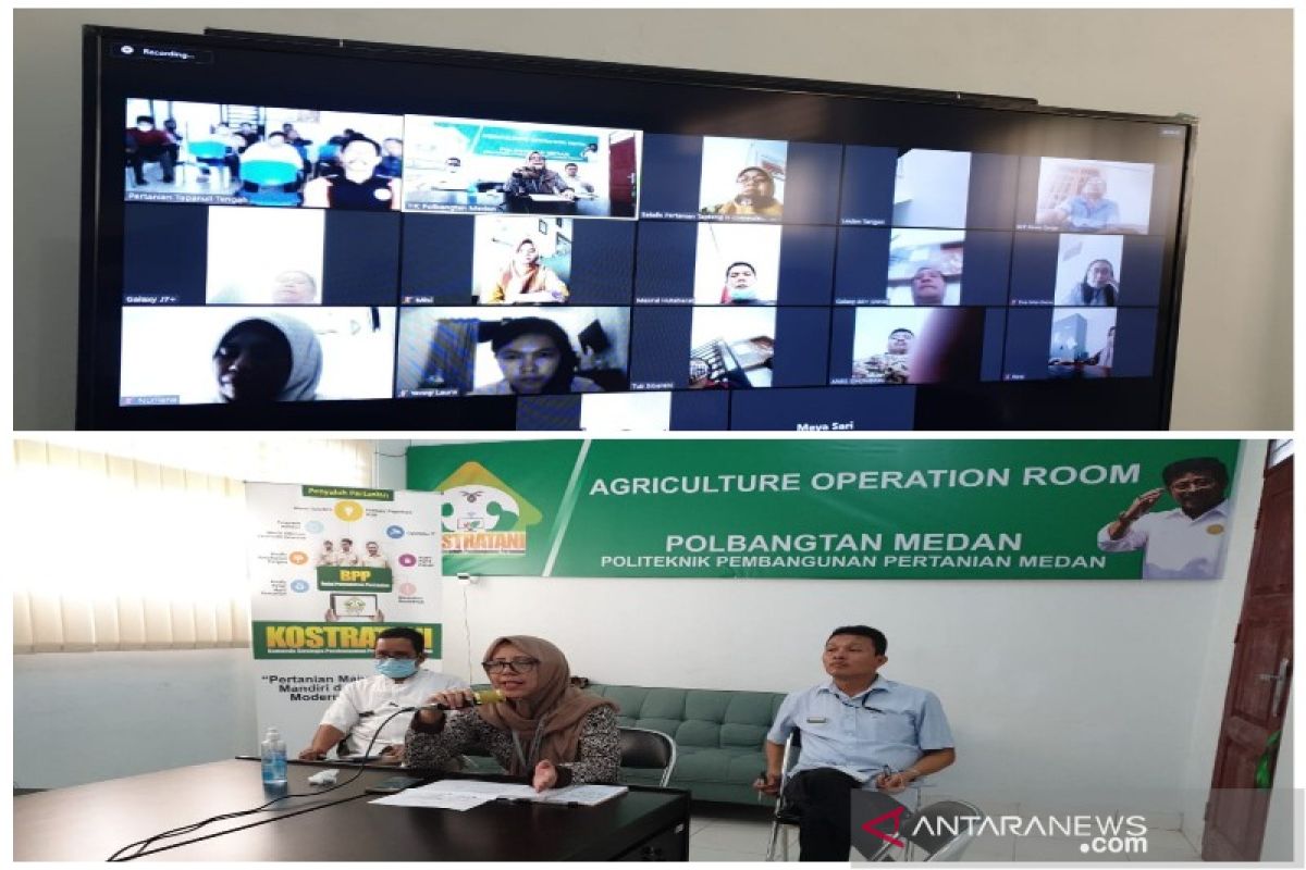 Kostratani Polbangtan Medan - Kostrada Tapteng teleconference terkait pertanian
