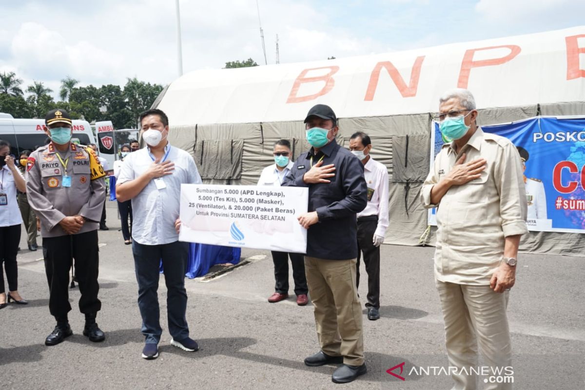 Sumsel dapat bantuan paket APD lengkap dari Grup Bomba