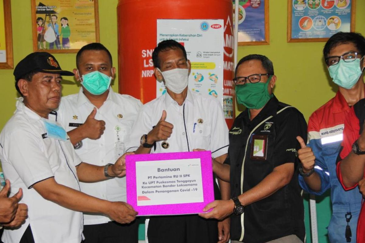 Pertamina RU II Sungai Pakning kembali salurkan bantuan APD ke Puskesmas