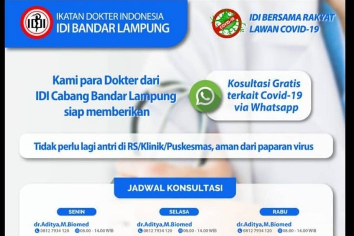 IDI Cabang Bandarlampung buka layanan konsultasi COVID-19