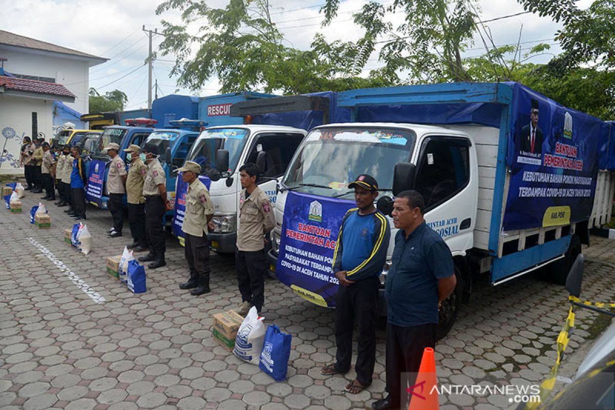 Distribusi sembako untuk warga terdampak COVID-19