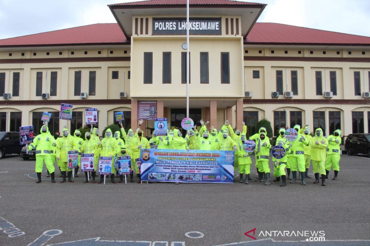 Cegah COVID-19, Polres Lhokseumawe bekali Polantas dengan APD saat bertugas