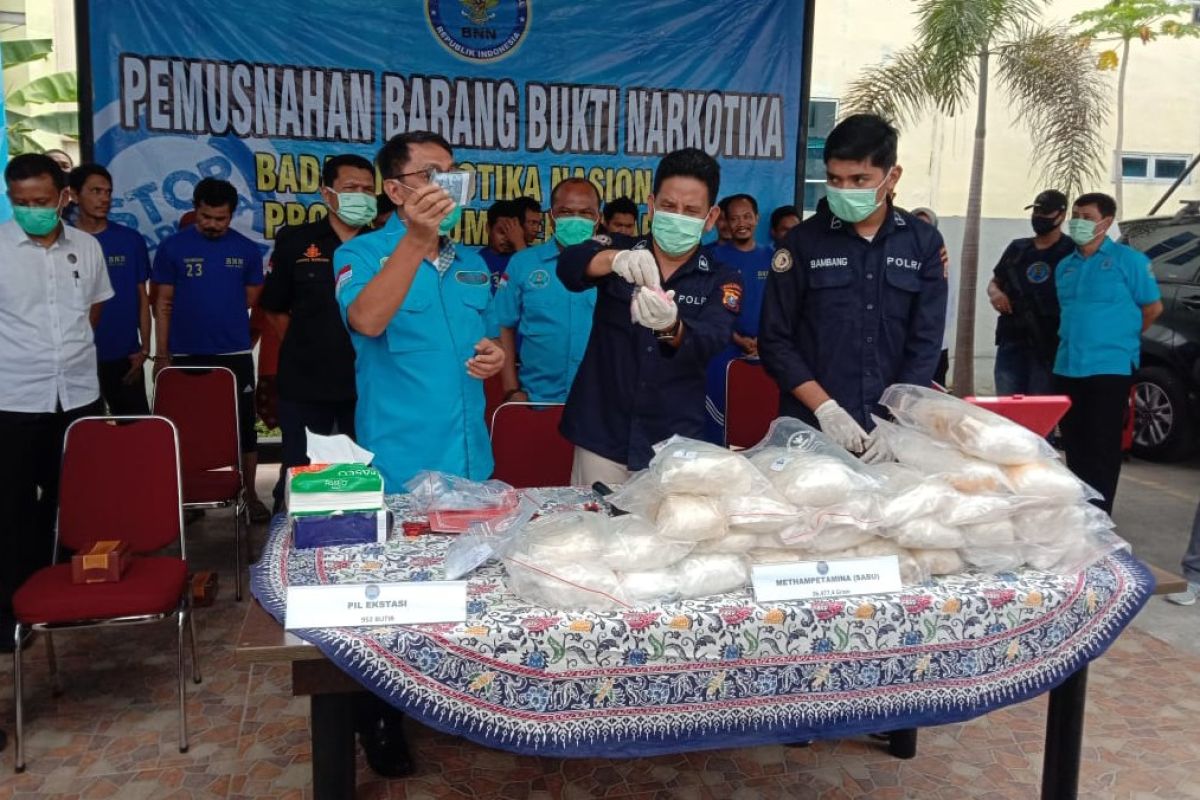 BNNP Sumatera Utara musnahkan barang bukti 26 kilogram sabu