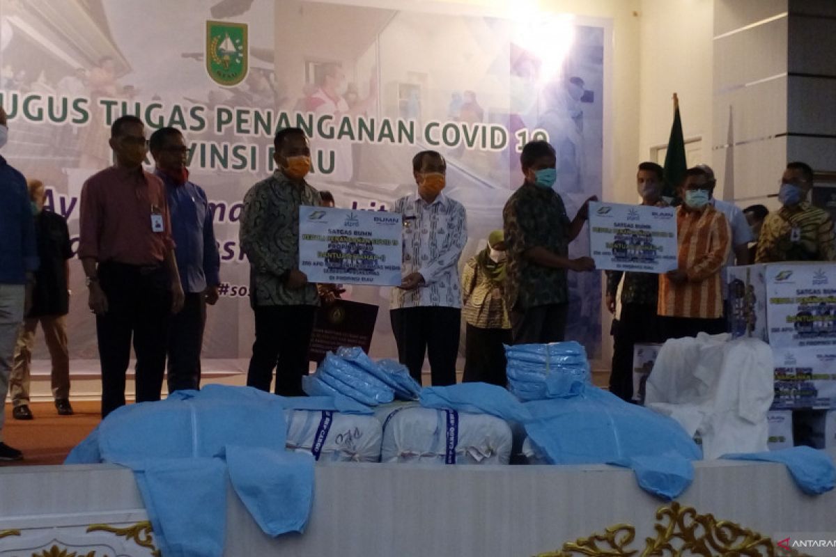 Satgas BUMN peduli penanganan COVID-19 Riau bantu 208 APD