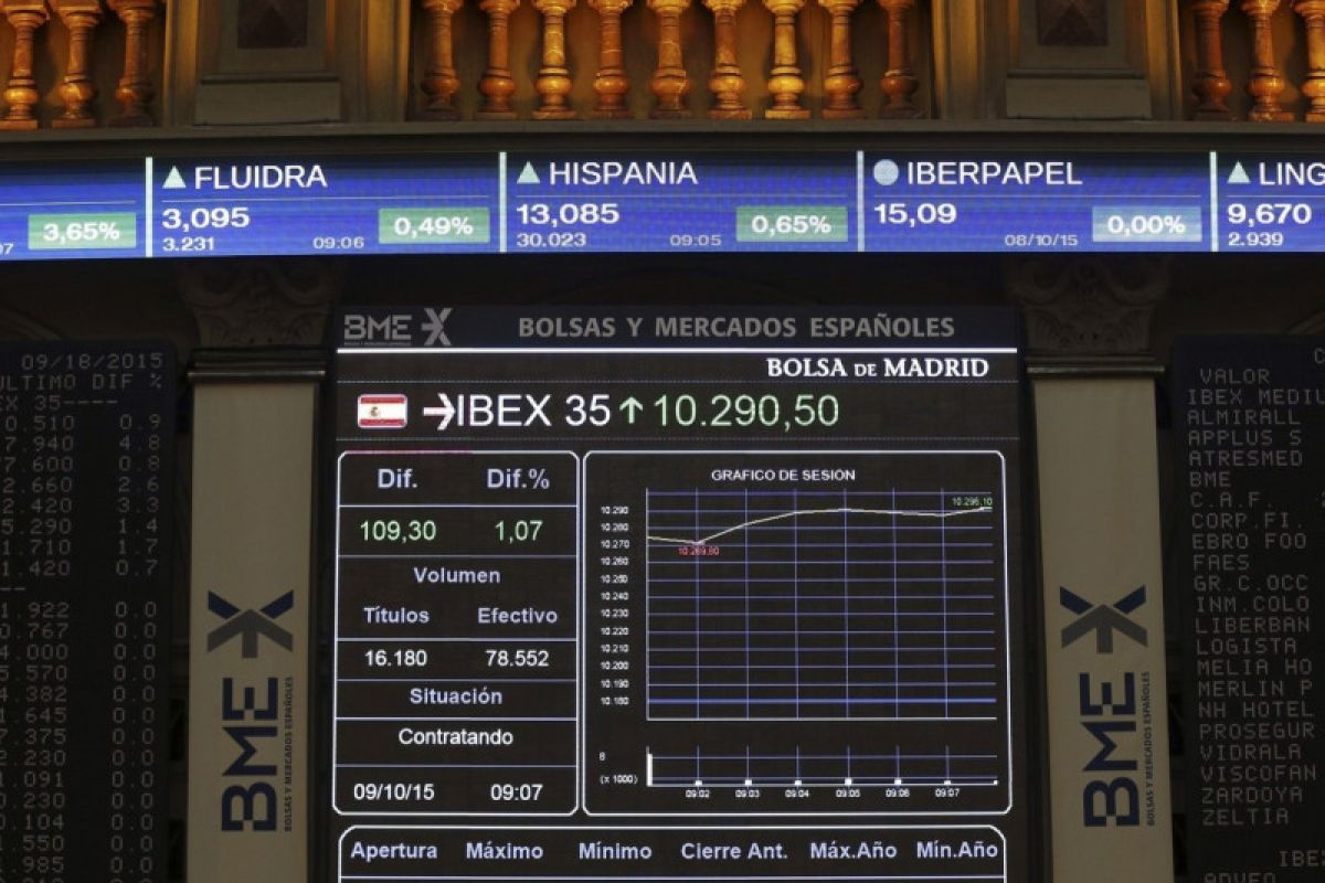 Saham Spanyol menguat, pulih dari kerugian sesi sebelumnya