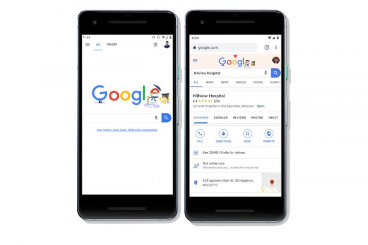 Google tambah fitur baru di "Search" dan "Map" untuk kesehatan