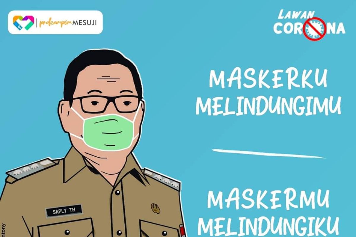 Bupati Mesuji Lampung bagikan masker, cegah penyebaran COVID-19